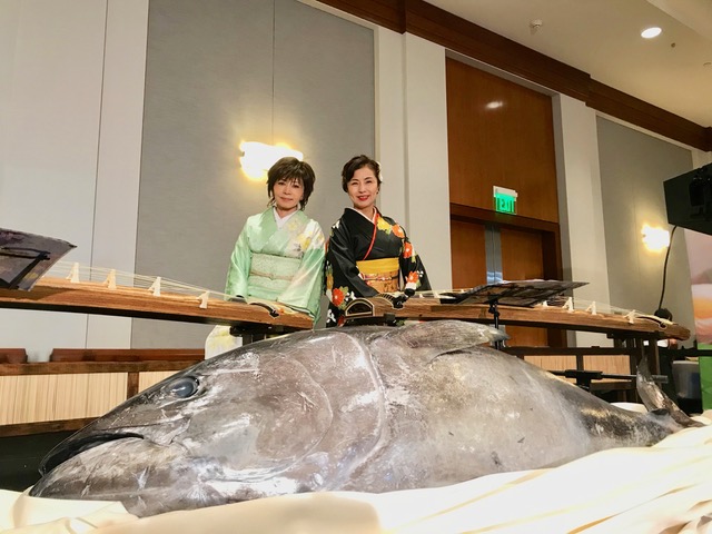 Japanese Food Expo. 2020 琴演奏 in ハリウッド (薩摩クロマグロの前で演奏)